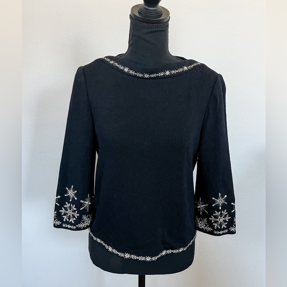 St John Embellished Sweater